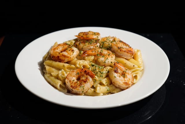 Shrimp Alfredo.