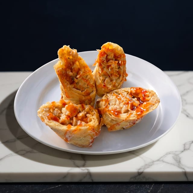 Salmon Cheesesteak Rolls.